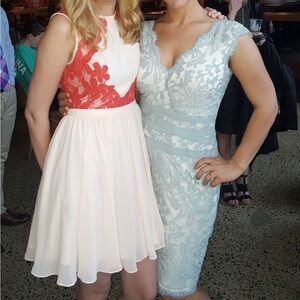 Ted Baker size 2 coral and blush Dress